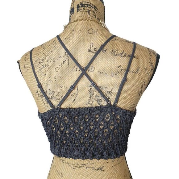 Women's Bralette Large Stretchy Lace Crop Top Cross Back Tank Top Large NWOT - Picture 5 of 8